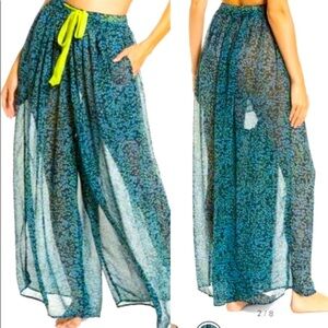 Free People Intimately Wide Leg Print Pant NWT